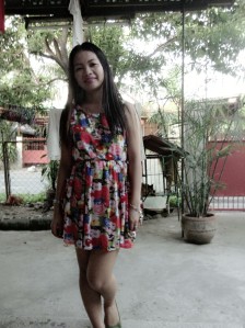 My colorful mini-dress. Just so perfect with summer!